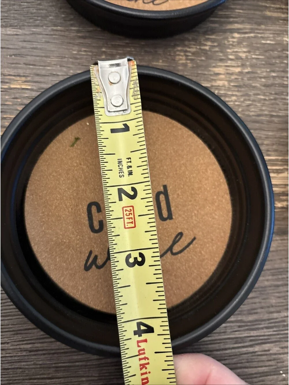 Metal And cork  coasters for drinks And Wine 4.5” Very Cute